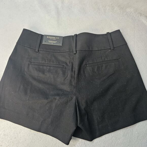 ANN TAYLOR City Shorts Chino Sz 8 NWT Modern Fit Black - Picture 2 of 7
